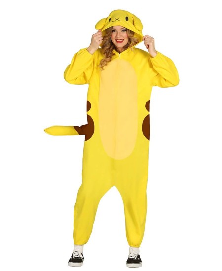 DISFRAZ DE PIKA CHU KIGURUMI PARA ADULTO