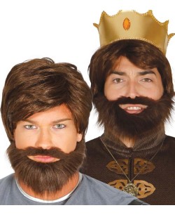 PELUCA Y BARBA CASTAÑA