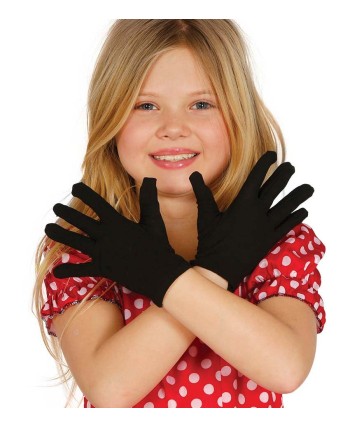 GUANTES NEGROS CORTOS INFANTILES