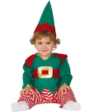 DISFRAZ DE ELFO NAVIDEÑO BEBE 