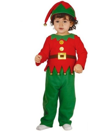 DISFRAZ DE ELFO NAVIDEÑO BEBE PANTALON VERDE 