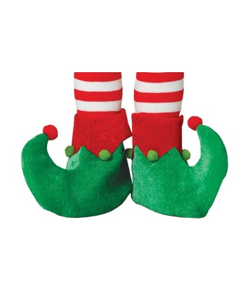 BABUCHAS ELFO ROJAS Y VERDES INFANTILES