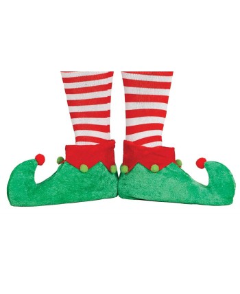 BABUCHAS ELFO ROJAS Y VERDES ADULTO