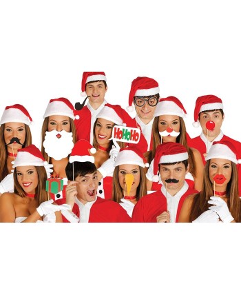 COMPLEMENTOS PHOTOCALL NAVIDEÑOS 12 PIEZAS
