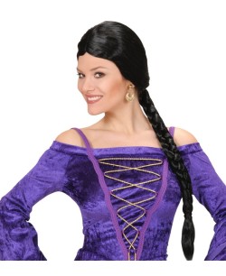 PELUCA CASTELLANA CON TRENZA NEGRA