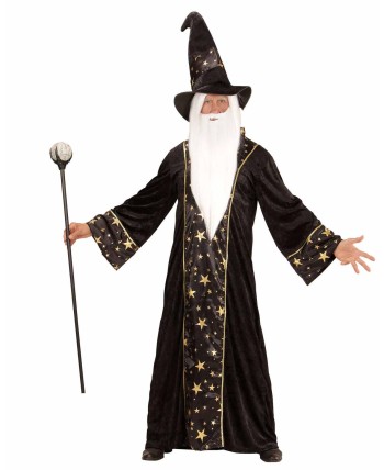 DISFRAZ DE MAGO MERLIN NEGRO HOMBRE