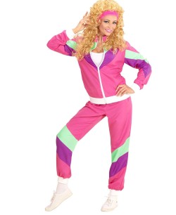 DISFRAZ DE AÑOS 80 MUJER CHANDAL ROSA PARA MUJER