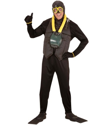 DISFRAZ DE SUBMARINISTA BUZO NEGRO