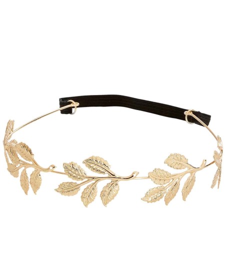 CORONA DE LAUREN METALICA DORADA CON GOMA