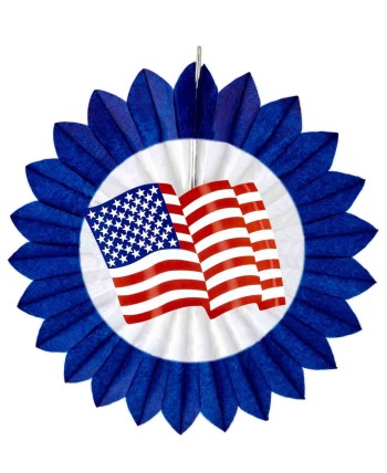 ABANICO AMERICANO USA AZUL 50 CMS.