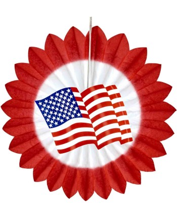 ABANICO AMERICANO USA ROJO 50 CMS