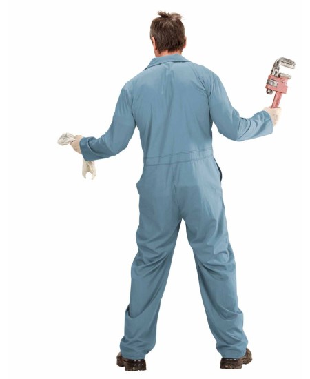 DISFRAZ DE MECANICO BUZO AZUL PARA HOMBRE