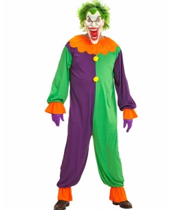 DISFRAZ DE PAYASO MALVADO JOKER ADULTO