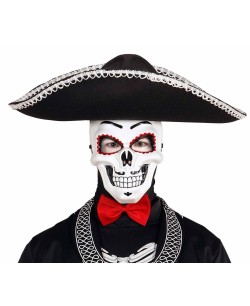 CARETA CALAVERA MEJICANA PLASTICO CON GOMA 2