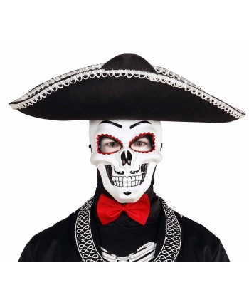 CARETA CALAVERA MEJICANA PLASTICO CON GOMA
