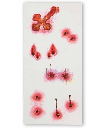 TATUAJES MORDEDURA DE VAMPIRO Y CRUZ ENSANGRENTADA 6 UNIDADES