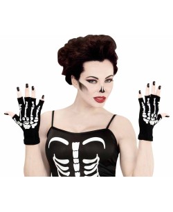 GUANTES DE ESQUELEETO ADULTO SON DEDOS 2