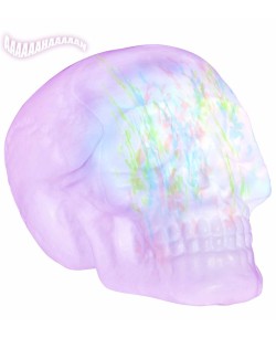 CALAVERA BLANCA CON LUZ Y SONIDOS 32 CMS.