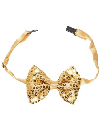 PAJARITA DORADA LENTEJUELAS CON LUCES LED