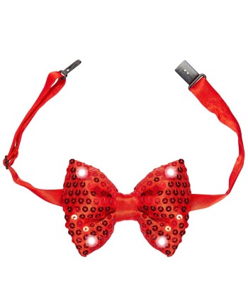 PAJARITA ROJA LENTEJUELAS CON LUCES LED