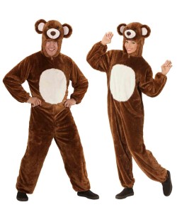 DISFRAZ DE OSO MARRON PELUCHE PARA ADULTO