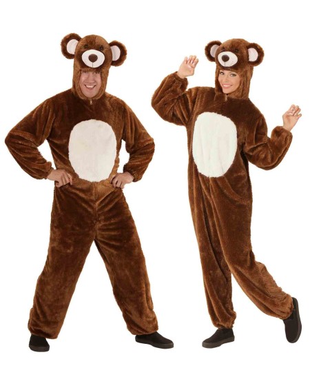 DISFRAZ DE OSO MARRON PELUCHE PARA ADULTO