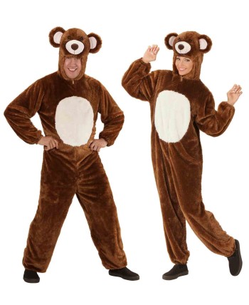 DISFRAZ DE OSO MARRON PELUCHE PARA ADULTO