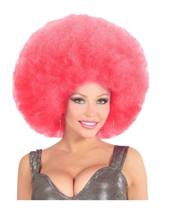 PELUCA AFRO ROSA