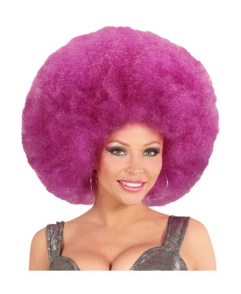 Peluca afro morada