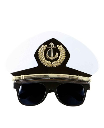 GAFAS DE CAPITAN DE LA MARINA CON EFECTO GORRA