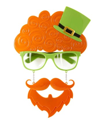 GAFAS DE SAN PATRICIO CON EFECTO SOMBRERO Y BARBA