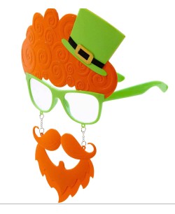 GAFAS DE SAN PATRICIO CON EFECTO SOMBRERO Y BARBA 2