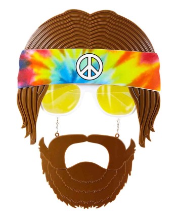 GAFAS DE HIPPIE CON EFECTO PELO Y BARBA