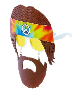 GAFAS DE HIPPIE CON EFECTO PELO Y BARBA 2
