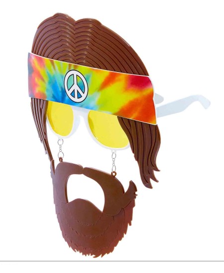 GAFAS DE HIPPIE CON EFECTO PELO Y BARBA