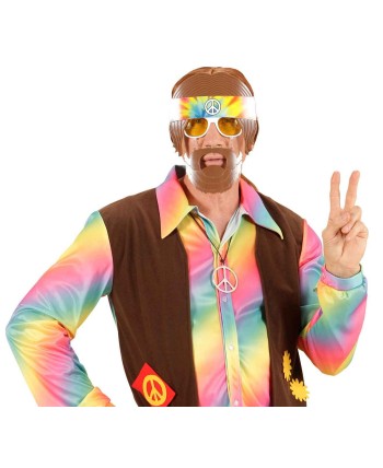 GAFAS DE HIPPIE CON EFECTO PELO Y BARBA