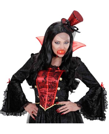 DENTADURA DE VAMPIRO CON LUZ LED COLORES