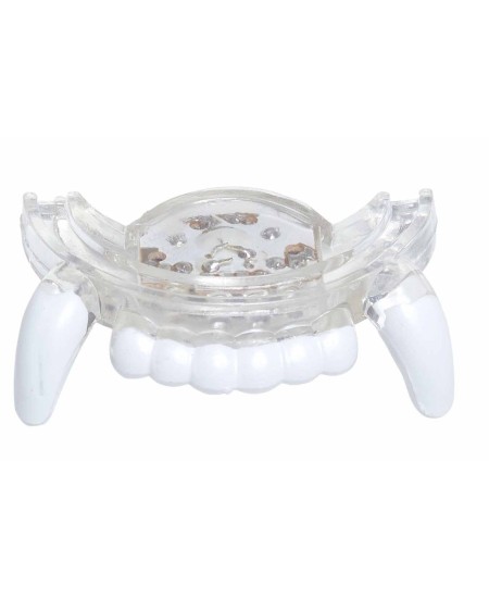 DENTADURA DE VAMPIRO CON LUZ LED COLORES