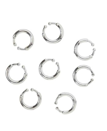SET 8 PIERCING PLATEADOS