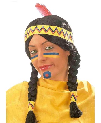 PELUCA INDIA TRENZAS DELUXE CON CINTAS AMARILLAS