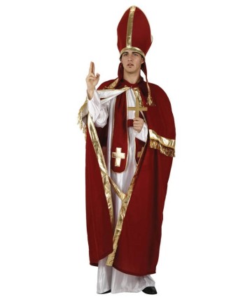 DISFRAZ DE OBISPO ROJO ECONÓMICO