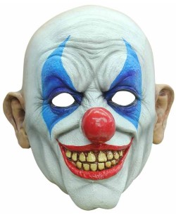 CARETA DELUXE PAYASO ROMBOS AZULES