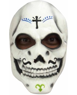 CARETA DELUXE CALAVERA MEJICANA HOMBRE CRUZ
