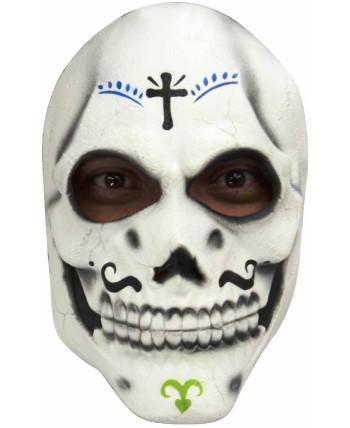 CARETA DELUXE CALAVERA MEJICANA HOMBRE CRUZ