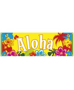 Cartel poliester aloha flores 220cm