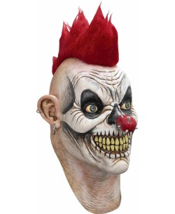 CARETA PAYASO PUNKY CRESTA ROJA