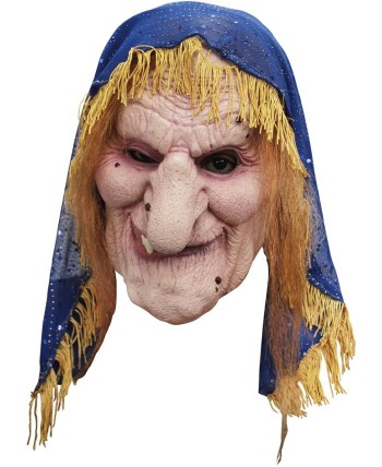 CARETA DELUXE BRUJA PAÑUELO LENTEJUELAS AZUL