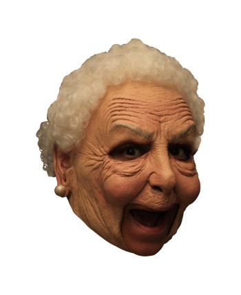 CARETA DELUXE ABUELA CON PELO BOCA ABIERTA