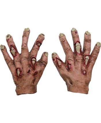 MANOS DE ZOMBIE INFANTILES CON HERIDAS AMARILLAS