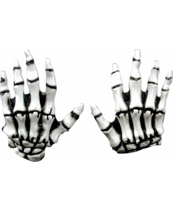 MANOS ESQUELETO NIÑO COLOR BLANCO